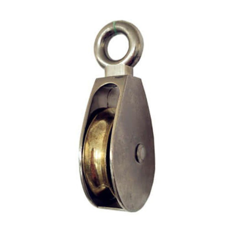 Zinc Alloy Mini Pulley-Single Sheave with Fixed Eye